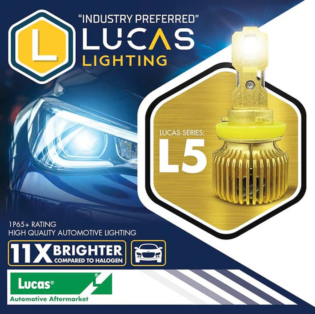 Lucas Lighting L5 Series Headlight Pair 11X Brighter