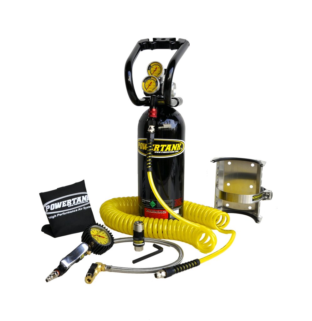 CO2 Tank 5 Lb Power Tank Package B System 250 PSI Black Power Tank - PT05-5150-BK - Cali Raised Offroad