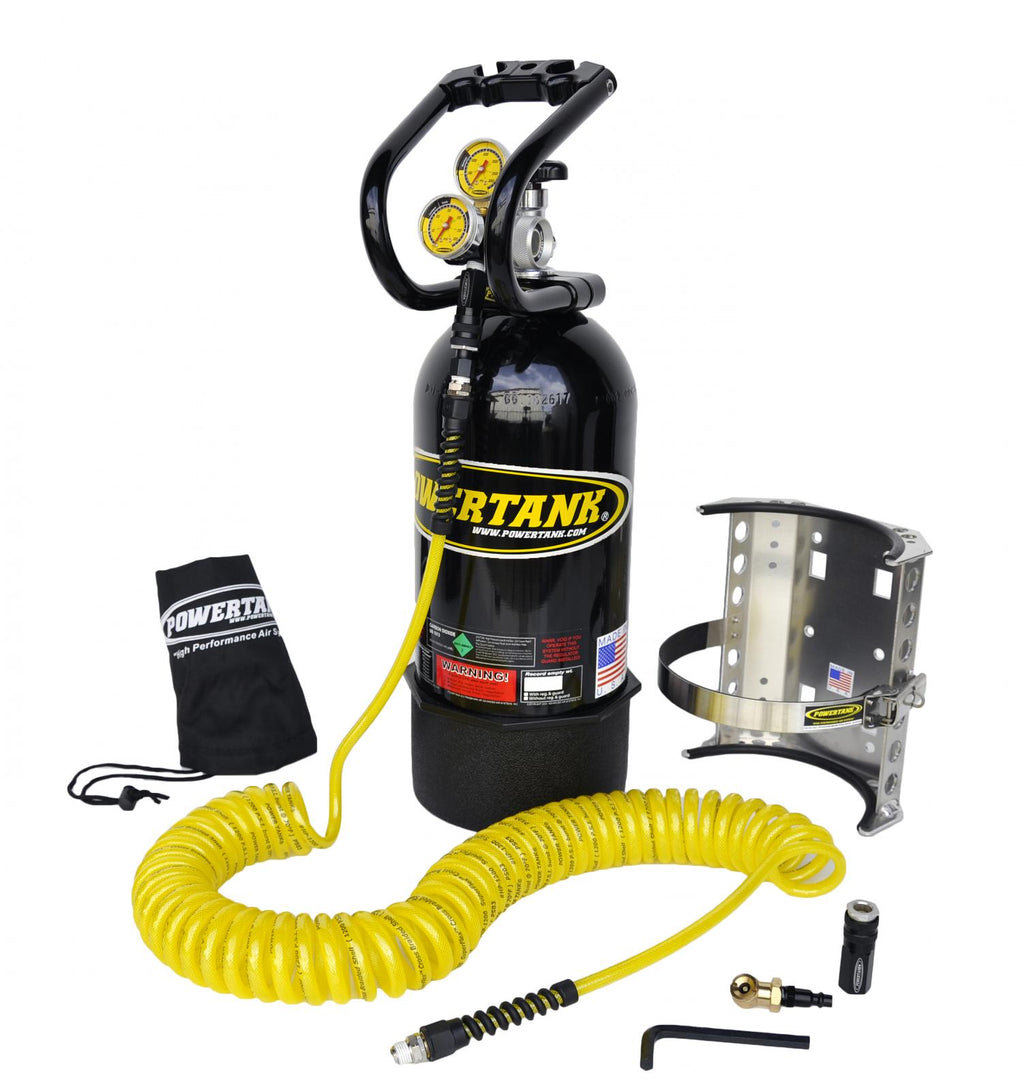 CO2 Tank 10 Lb Package A System 250 PSI Gloss Black Power Tank - PT10-5240-BK - Cali Raised Offroad
