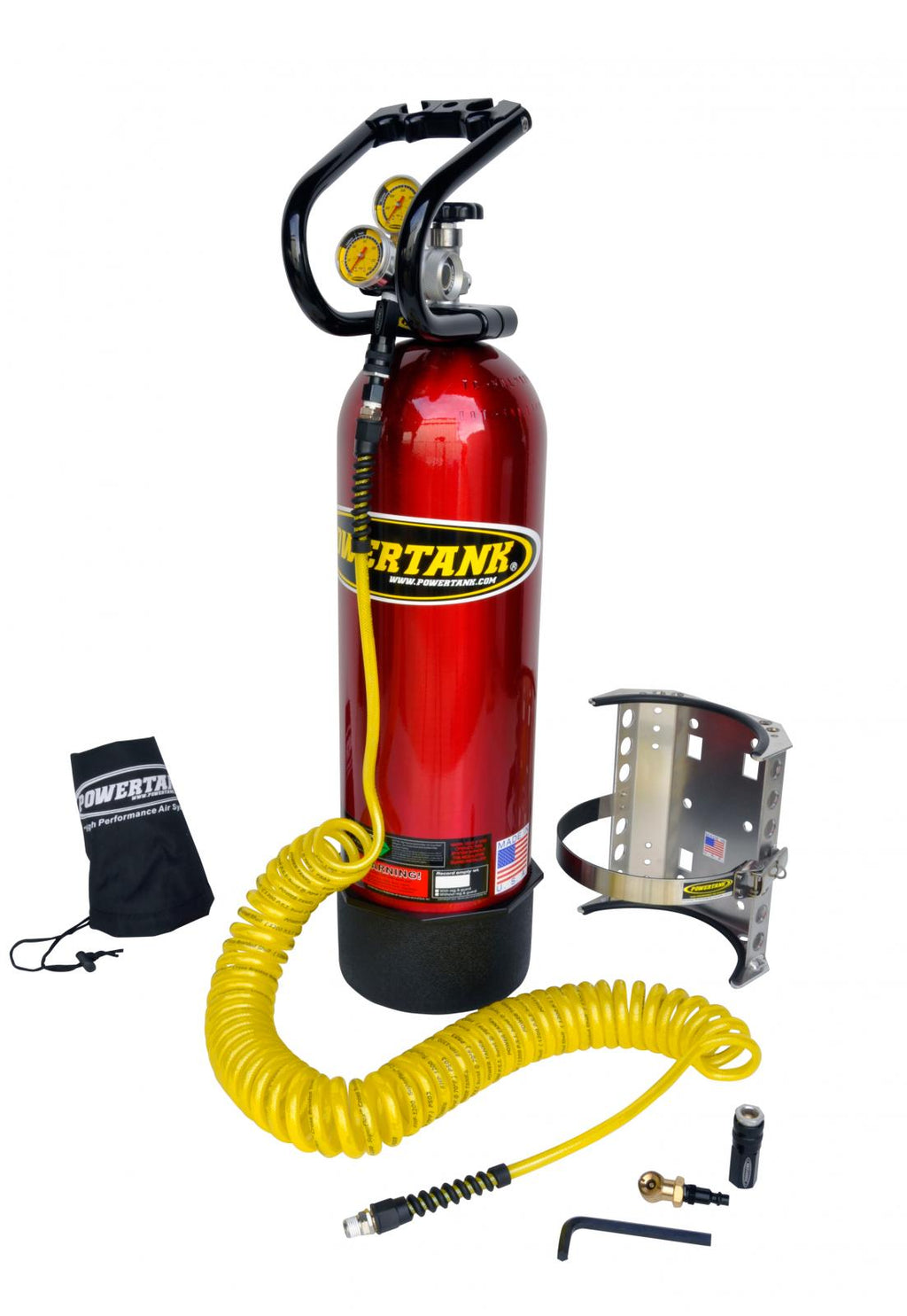 CO2 Tank 15 LB Power Tank Package A 400 PSI Candy Red Power Tank - PT15-5340-CR-P - Cali Raised Offroad