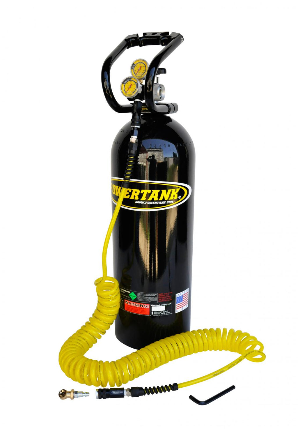 CO2 Tank 20 Lb Basic System 250 PSI Gloss Black Power Tank - PT20-5400-BK - Cali Raised Offroad