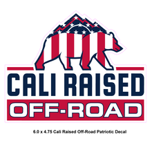 Load image into Gallery viewer, Cali Raised Offroad Patriotic Vinyl Decal 6.0x4.75