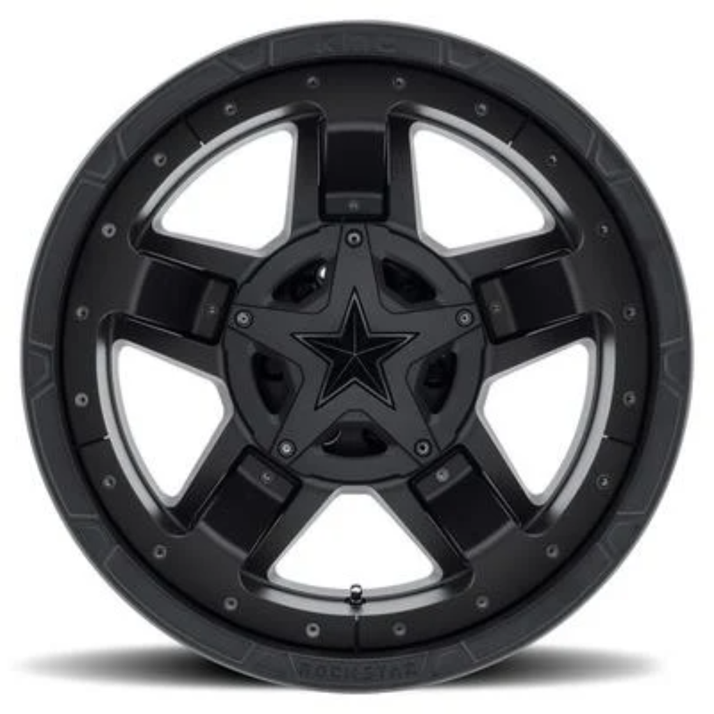 XD Wheels XD827 Rockstar 3 18x9 Matte Black with Black Accents-XD82789067700 - Cali Raised Offroad