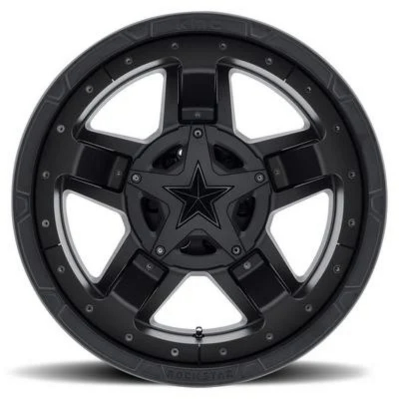 XD Wheels XD827 Rockstar 3 18x9 Matte Black with Black Accents-XD82789067700 - Cali Raised Offroad