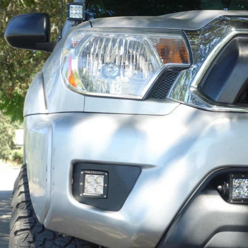 12-15 Toyota Tacoma Fog Light LED Pod Replacements Brackets - Cali Raised Offroad