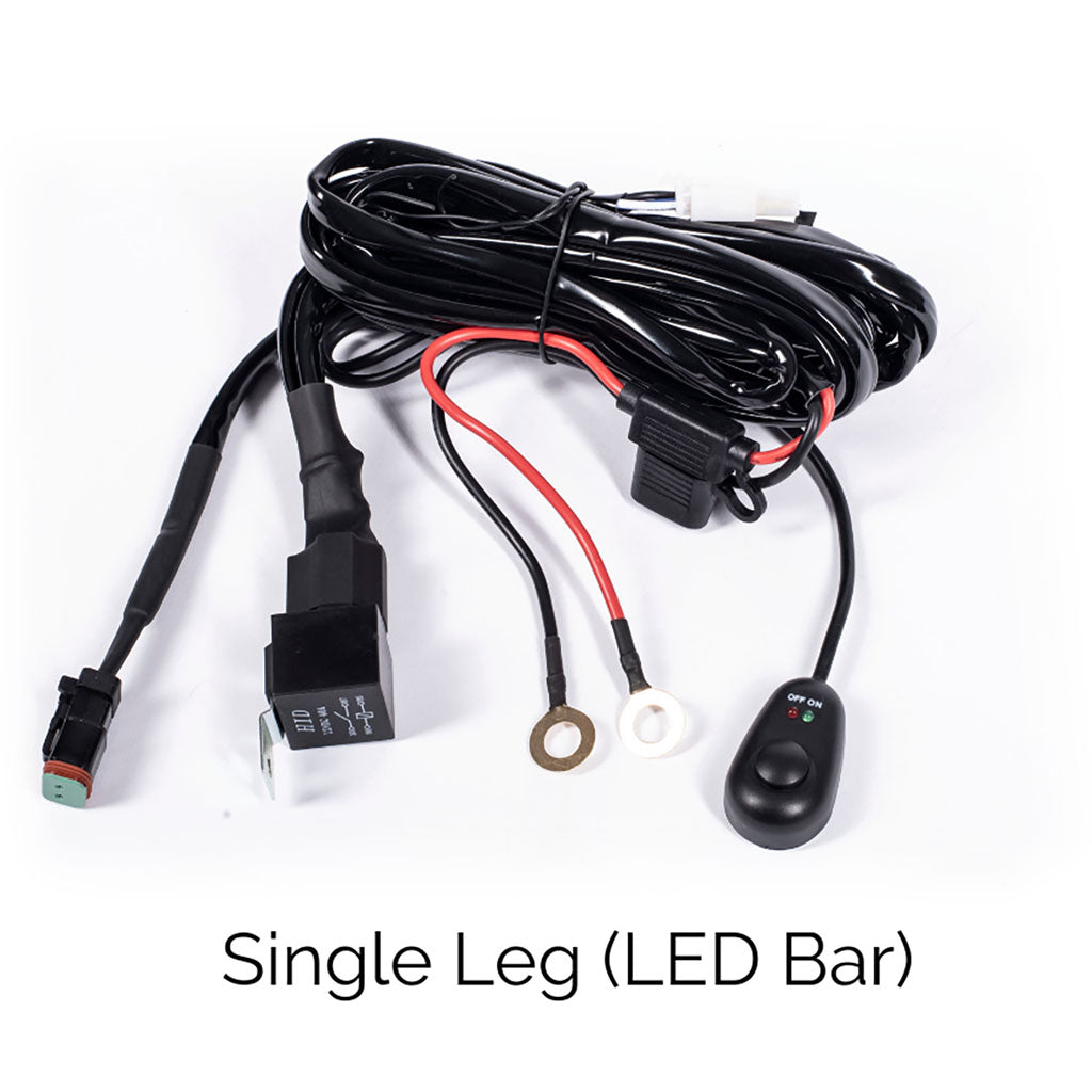 Wiring Harness - Single LEG Complete With Relay &1 Lighting Plug - Cali Raised Offroad