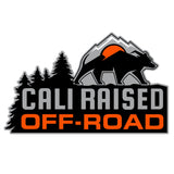 Cali Raised Offroad Window Decal 2 - Stickers Black Orange & Grey