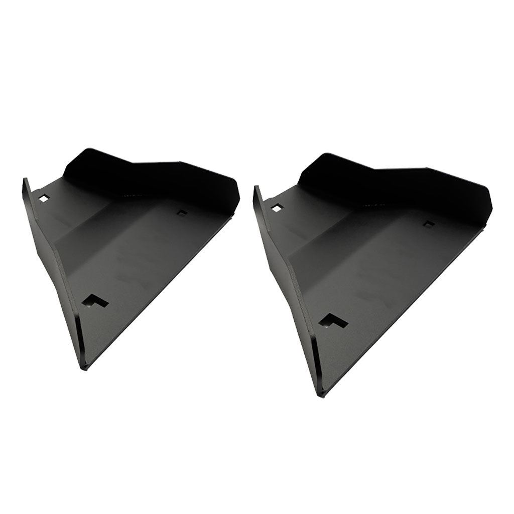 2005-2021 Toyota Tacoma Lower Control Arm Skid Plates (Pair)  Black Steel - Cali Raised Offroad