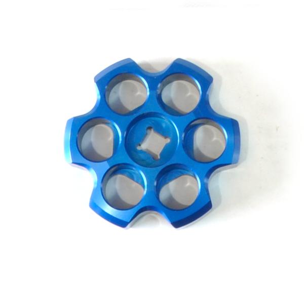 Aluminum Tank Knob Six Shooter Tahoe Blue Power Tank - VLV-5008-BU - Cali Raised Offroad