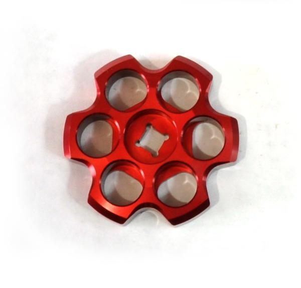 Aluminum Tank Knob Six Shooter Racer Red Power Tank - VLV-5008-RD - Cali Raised Offroad