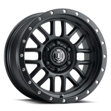 Load image into Gallery viewer, Icon Alloys Alpha Satin Black - 17 X 8.5 / 6 X 135 Bolt Pattern / 6MM Offset / 5&quot; Backspace