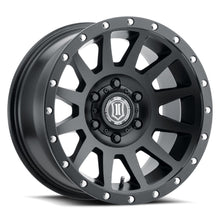Load image into Gallery viewer, Icon Alloys Compression Satin Black - 17 X 8.5 / 6 X 5.5 Bolt Pattern / 0MM Offset / 4.75&quot; Backspace