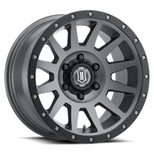 Load image into Gallery viewer, Icon Alloys Compression Titanium 17 X 8.5 6 X 5.5 Bolt Pattern 0MM Offset 4.75 Inch Backspace - 2017858347TT