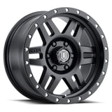 Icon Alloys Six Speed Wheel Series Satin Black 17 X 8.5 6 X 5.5 Bolt Pattern 0MM Offset 4.75 Inch Backspace - 1417858347SB