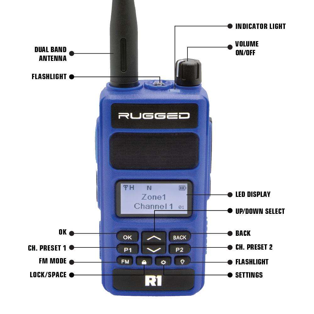 Rugged R1 Business Band Handheld - Digital and Analog - R1