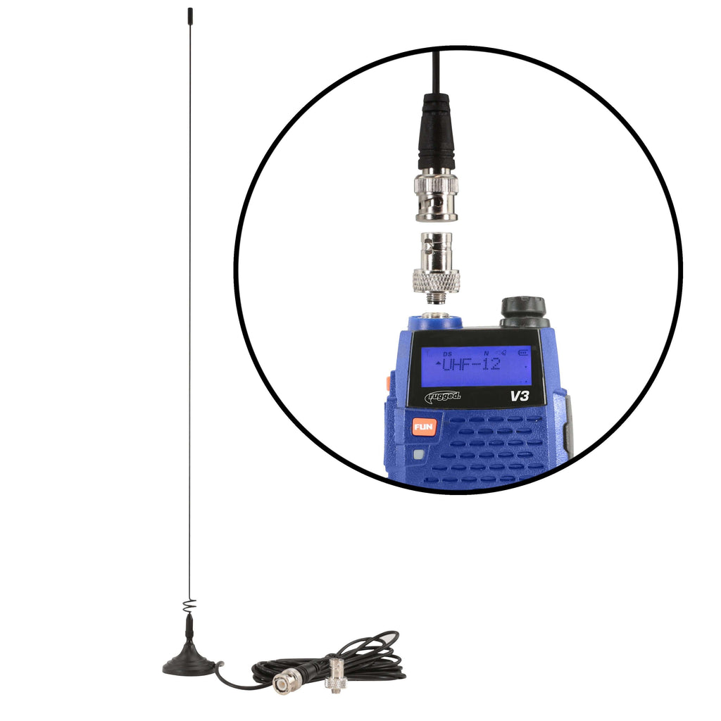 Magnetic Mount Antenna for Rugged Handheld Radios Dual Band Caliraisedoffroad