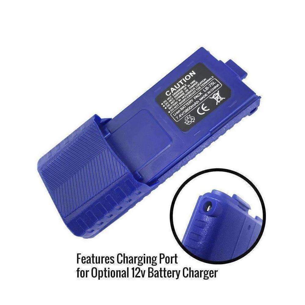 V3 / RH5R Handheld Radio High Capacity 3800mAH Battery Caliraisedoffroad