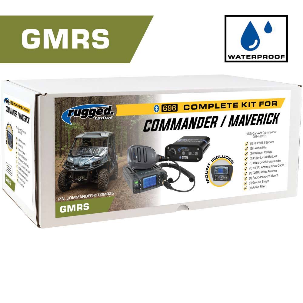 *Waterproof GMRS Radio* CanAm Commander Complete UTV Communication Kit Caliraisedoffroad
