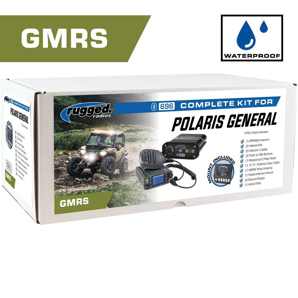 *Waterproof GMRS Radio* Polaris General Complete UTV Communication Kit Caliraisedoffroad