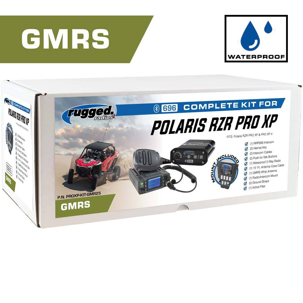 *Waterproof GMRS Radio* Polaris Pro XP / Pro R Complete UTV Communication Kit Caliraisedoffroad