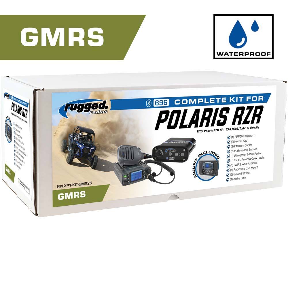 *Waterproof GMRS Radio* Polaris RZR Complete UTV Communication Kit Caliraisedoffroad