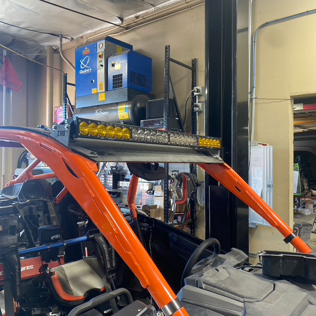 RZR PRO R Light Bar Brackets for OnX6 Baja Designs 40" Light Bar—Fits Straight and Curved Bars - Cali Raised Offroad