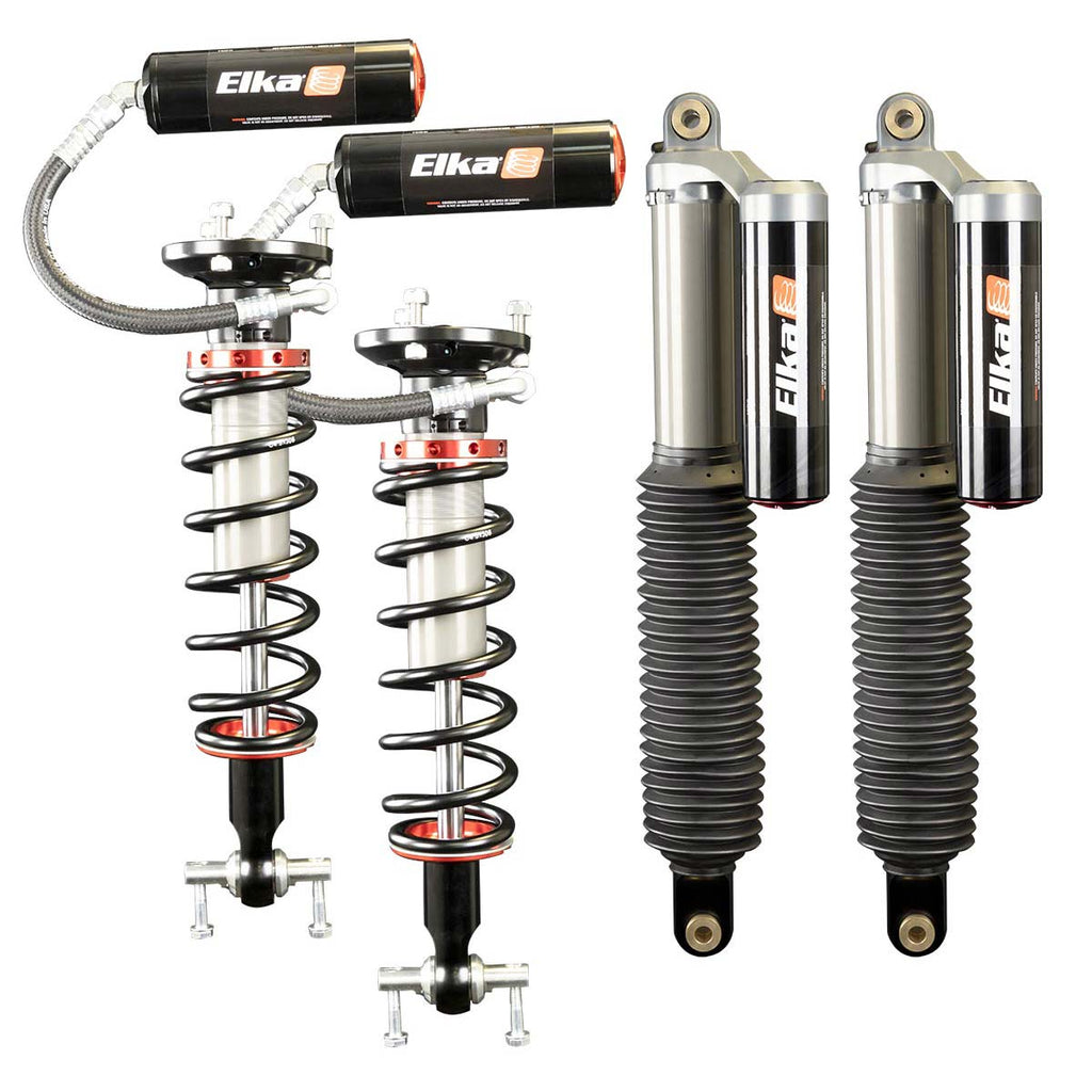 07-18 Silverado Elka 2.5 RESERVOIR FRONT & REAR SHOCKS KIT 90249 - Cali Raised Offroad