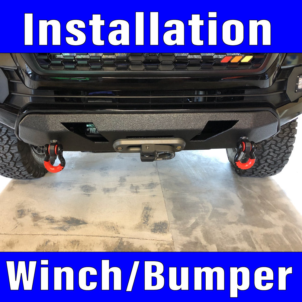 Winch & Bumper  Installation includes labor prep and clean up.